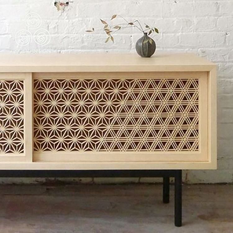 Muur van de Hinoki 3D Franse Stevige Houten Decoratieve Verdeling Kumiko Products