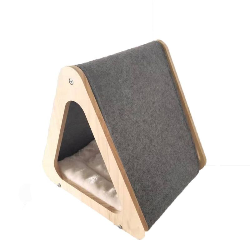 Het Huisbed van CARBURATOR Houten Cat Friendly Furniture Foldable Cat voor het Gevoelde Hol Krassen