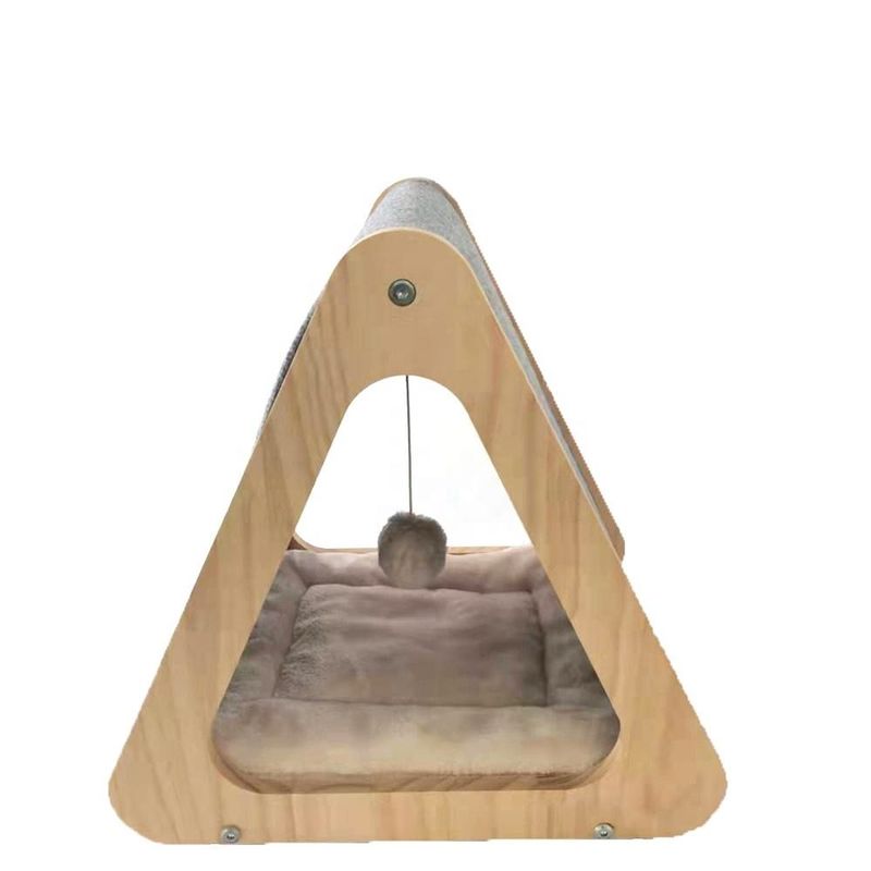 Het Huisbed van CARBURATOR Houten Cat Friendly Furniture Foldable Cat voor het Gevoelde Hol Krassen