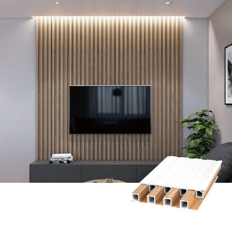 Aangepaste Houten de Muurcomités van Korrelpvc Wpc Ontwerpen voor Decoratie 170*20mm