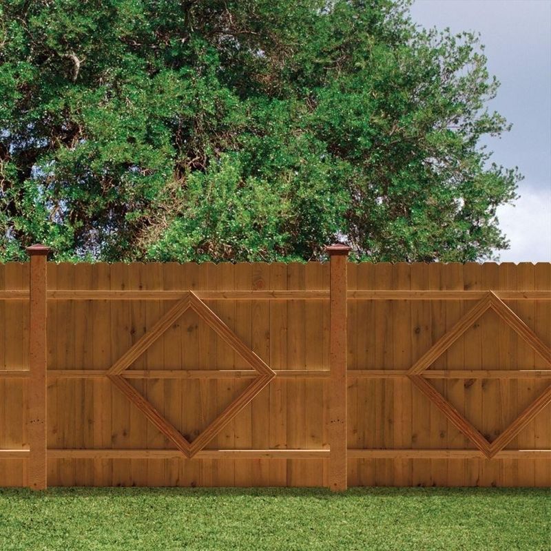 FSC Yard 8 Voet Hoog Cedar Wood Fence Panel Outdoor Cedar Border Fence