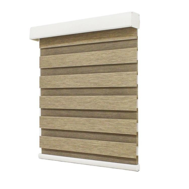 Ce-motoriseerden de Draadloze het Gordijnzonneblinden van de Kindveiligheid Gestreepte Horizontale Rolschaduw