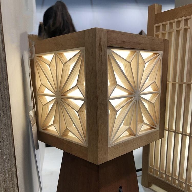 De rustieke Decoratieve Houten Kumiko Led Water Bubble Wood-Verdelerschermen voor Restaurant