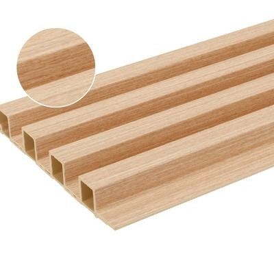 Houten bekleding Interieur Plastic Composite Fluted Covering Board Wainscoting Vinyl Hout Decoratief 3D WPC Wandpaneel