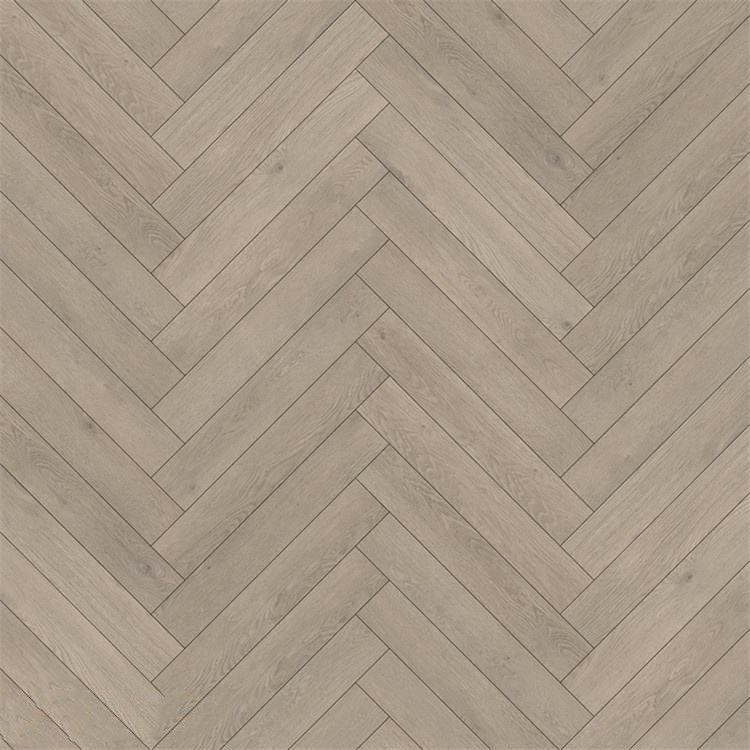 Residentiële geïmprimeerde textuur Luxe stijve kern geluidsabsorberende vinyl herringbone SPC vloer