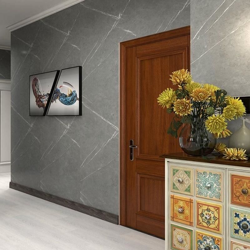 Warm verkoop PVC Plastic SPC Wandplaten Interieur Waterdicht Marmeren Badkamer Wandpaneel Voor natte Kamers