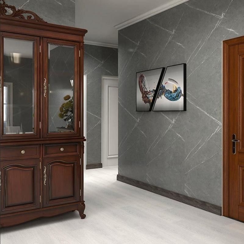 Warm verkoop PVC Plastic SPC Wandplaten Interieur Waterdicht Marmeren Badkamer Wandpaneel Voor natte Kamers