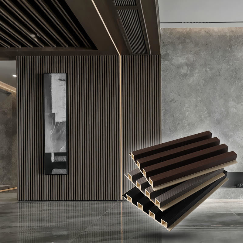 Fabriek Groothandel Ecologisch Hout Wandplaat WPC PVC Plastic Wandplaat TV Muur Voor Binnen Buiten Custom Kleuren