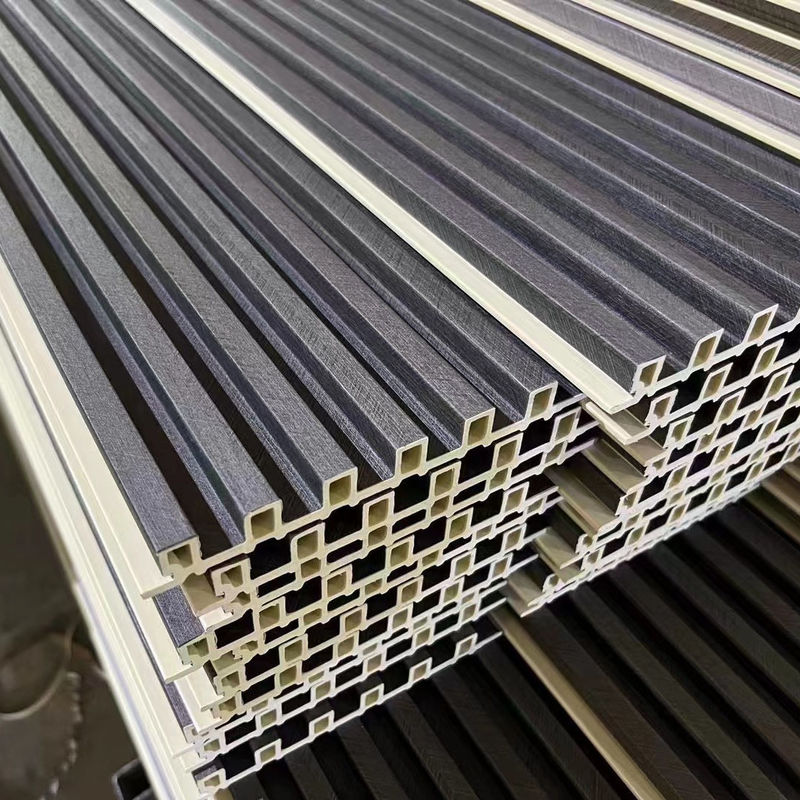 SONSILL UTO Houten graan PVC binnenversiering Wpc Fluted wandpaneel bekleding Interieur decoratie