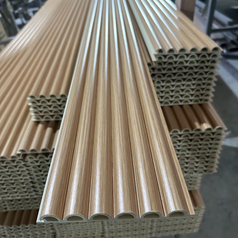 SONSILL UTO Houten graan PVC binnenversiering Wpc Fluted wandpaneel bekleding Interieur decoratie