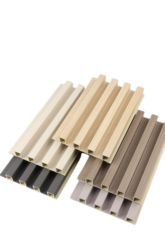 Goedkope prijs Decoratieve huisbouwmaterialen Economisch Houten graan PVC Wpc wandpanelen