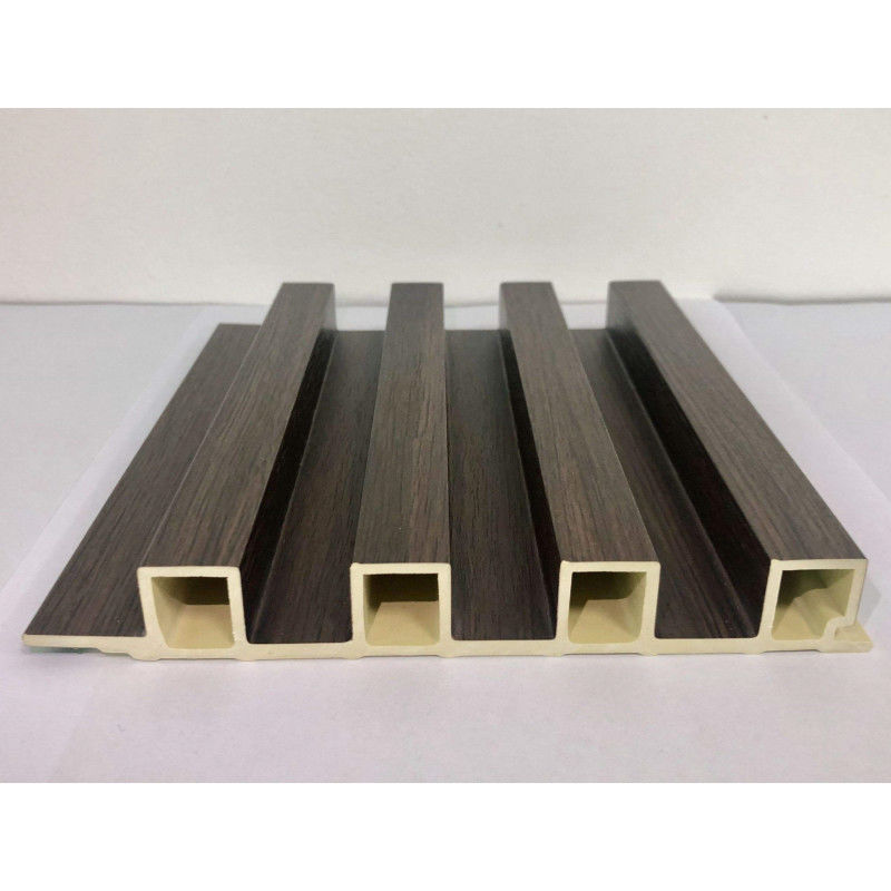 Interieurversiering Classic WPC Fluted Wall Board Coating Black Wood Grain Grille Indoor Great Wall Panel