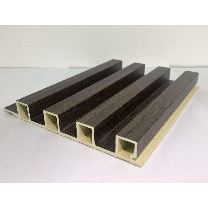 Interieurversiering Classic WPC Fluted Wall Board Coating Black Wood Grain Grille Indoor Great Wall Panel