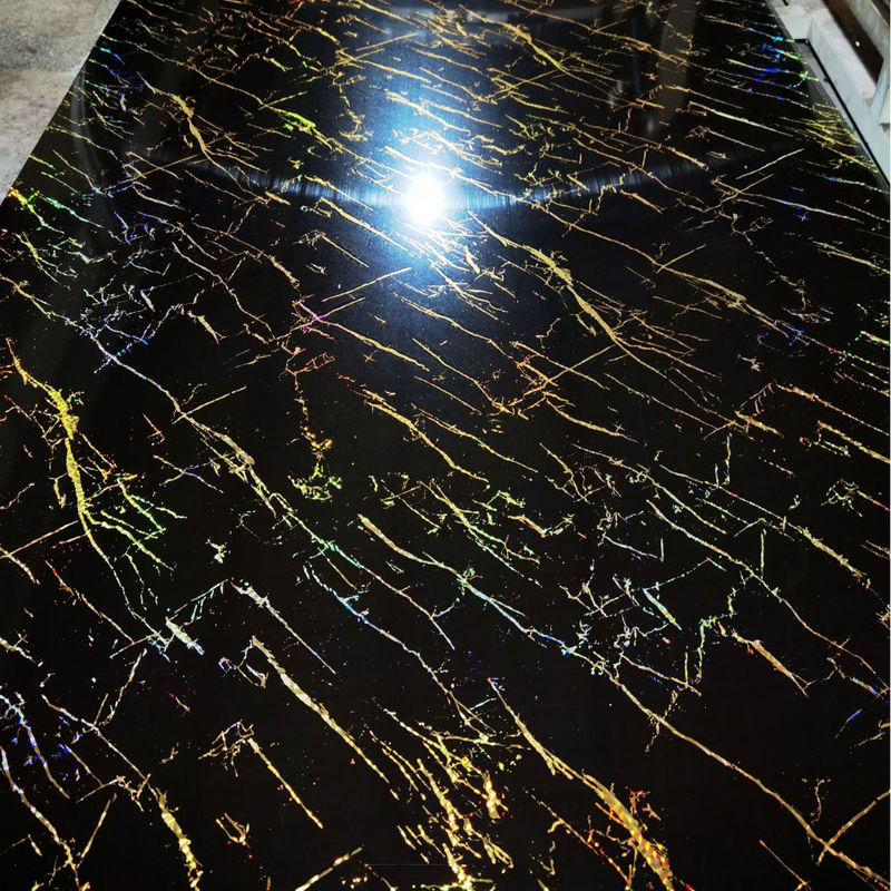 1220*2440 Gelamineerd 3d UV marmeren plaat 3mm dikte Voor wanddecoratie