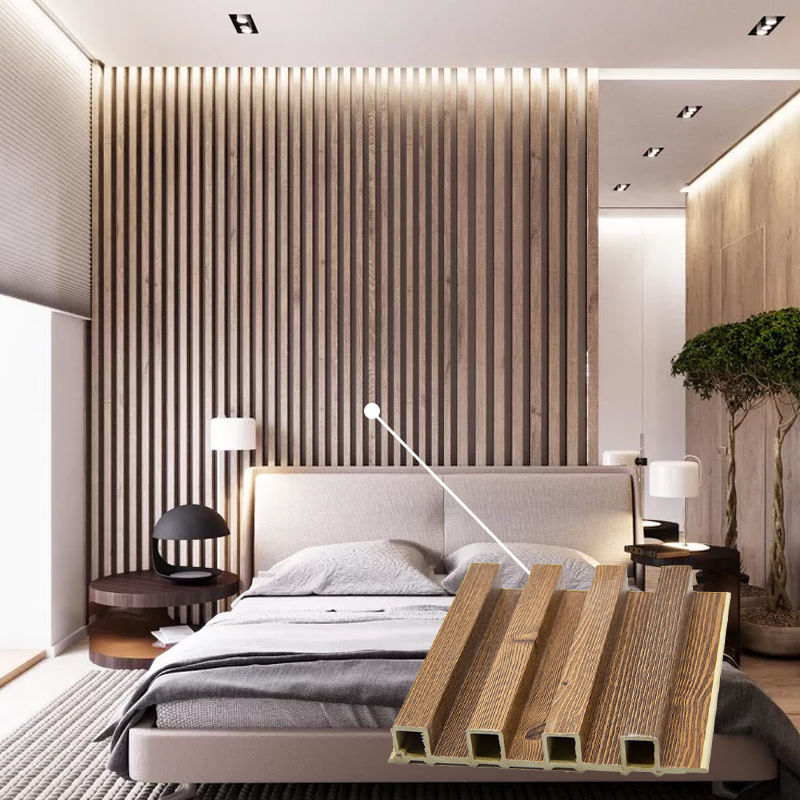 Eco-vriendelijk Wpc-wandpaneel met fluit Inrichting Wpc-wandbekleding Interieurversiering Alternatief hout