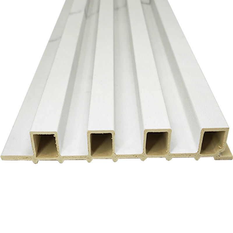 Moderne interieurkunst Louver Decoratieve 3d Fluted Wpc wandpanelen voor muur of plafond en indoor TV PVC-bedekkingspanel