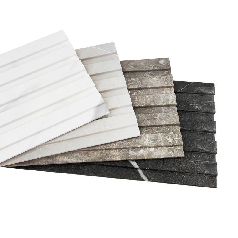 Moderne interieurkunst Louver Decoratieve 3d Fluted Wpc wandpanelen voor muur of plafond en indoor TV PVC-bedekkingspanel