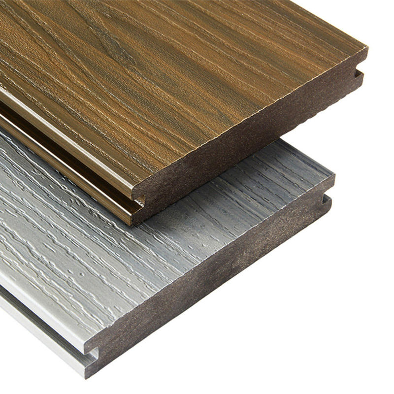 Europese co-extrusie waterdicht dekvloer WPC holle deklaag composiet deklaag buitengebruik geborsteld hout plastic composiet