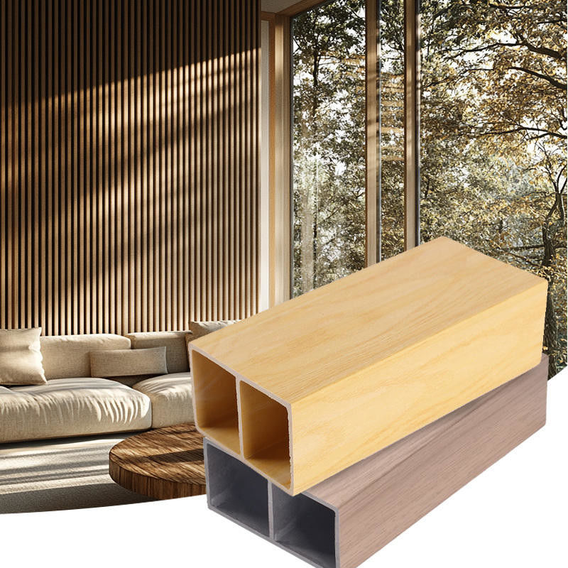 Glanzende WPC Houten Buizen voor Binnenhuisdecoratie in Aangepaste Kleur