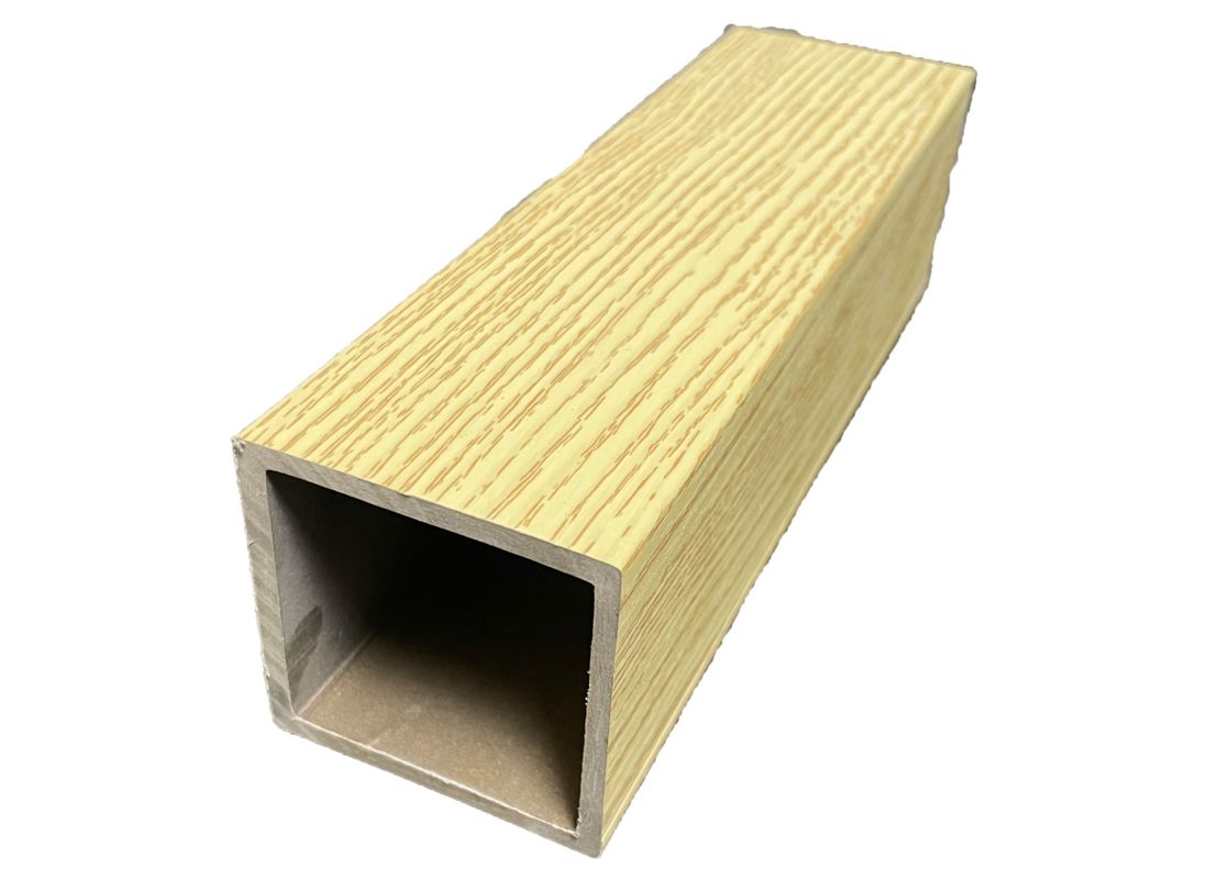 Milieuvriendelijke holle vierkante PVC-buizen kolom hout kunststof hout WPC buis voor scheidingswand
