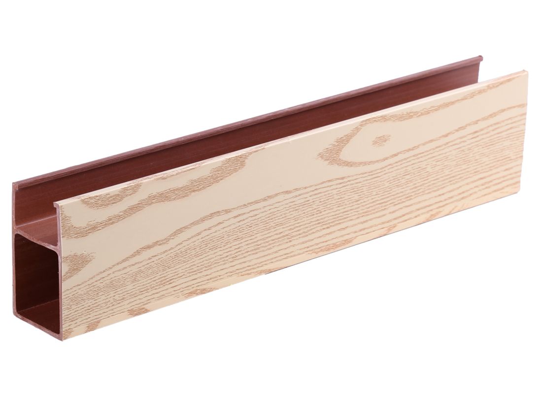 Milieuvriendelijke holle vierkante PVC-buizen kolom hout kunststof hout WPC buis voor scheidingswand