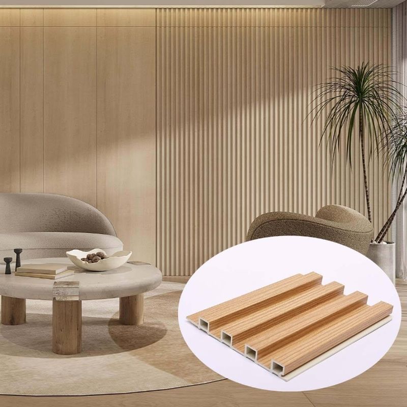 Moderne waterdichte, geluiddichte, brandwerende WPC PVC gefreesde wandbekleding binnenpaneel voor huishoudens, hotels, villa's en hallen