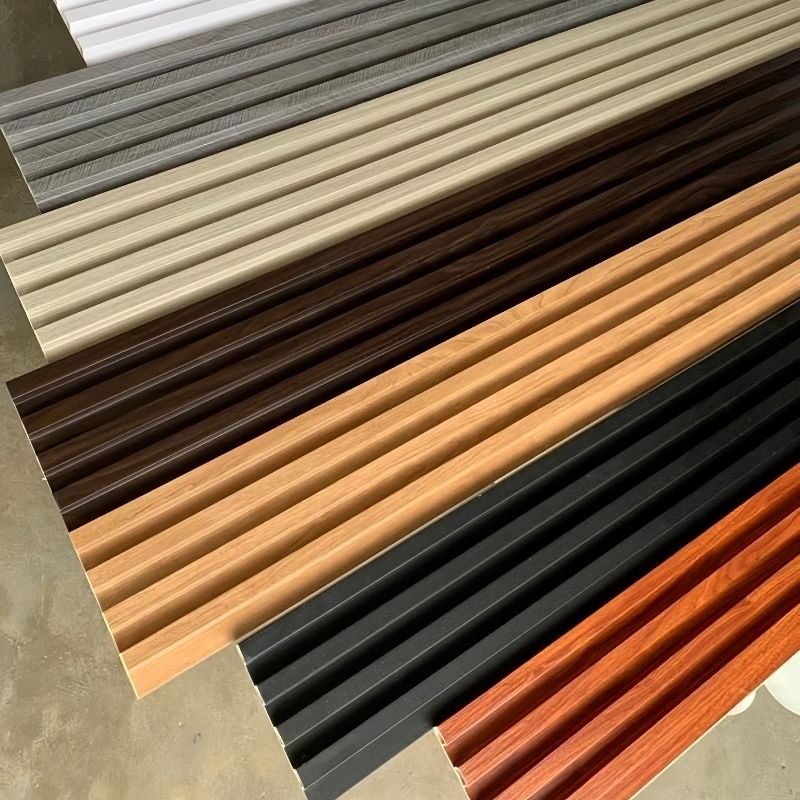 Moderne waterdichte, geluiddichte, brandwerende WPC PVC gefreesde wandbekleding binnenpaneel voor huishoudens, hotels, villa's en hallen