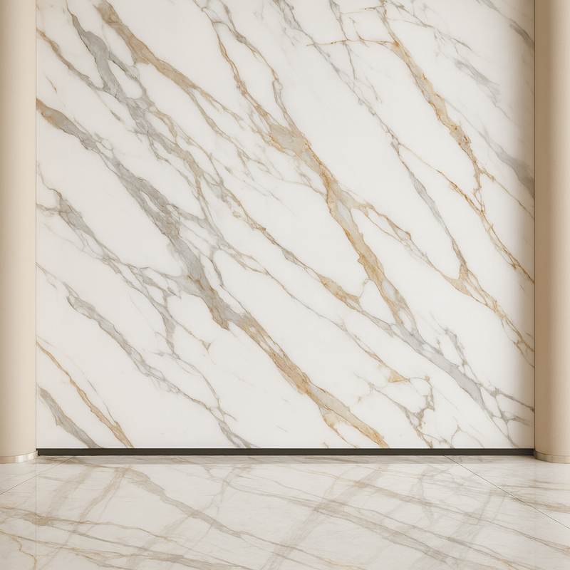 Marmeren look gesinterd steen in 3200*1600mm Perfecte keuze voor binnen vloertegels en wandpaneel decor