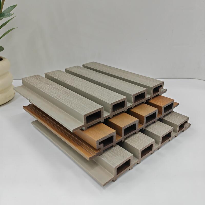 WPC Modern Geometrisch Patroon Waterdicht Buitenwandpaneel Composite Buitenbekleding 5+ Jaar Garantie Grafische oplossing