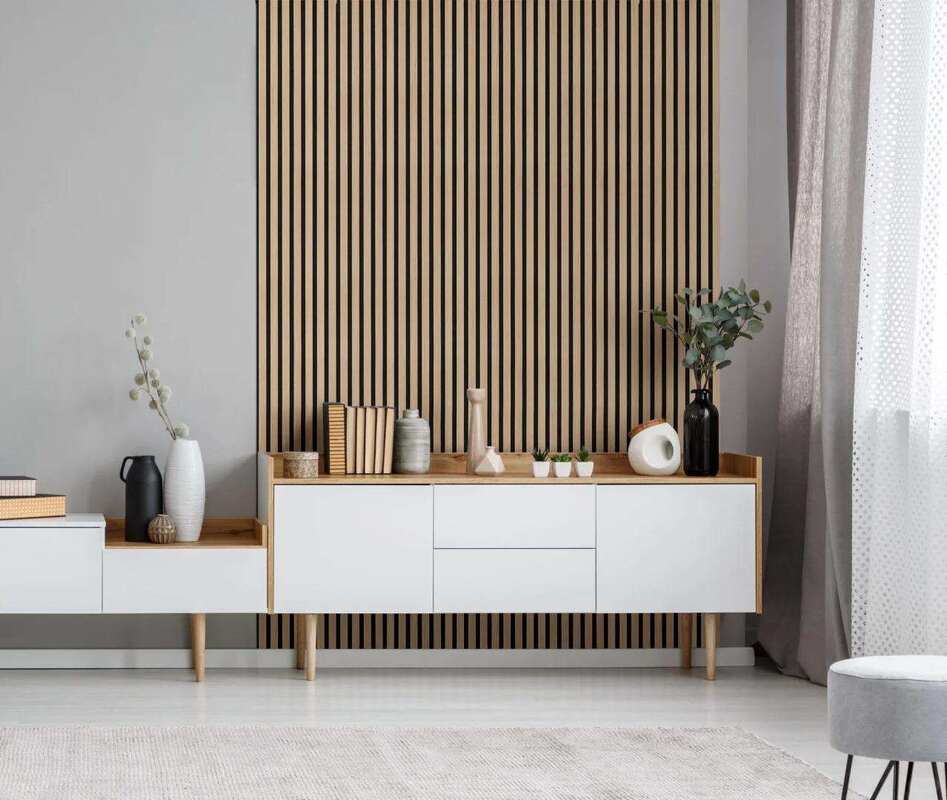 Moderne houten akustische panelen voor kantoor of studio geluidsdichte decoratieve wandbekleding voor interieurontwerp