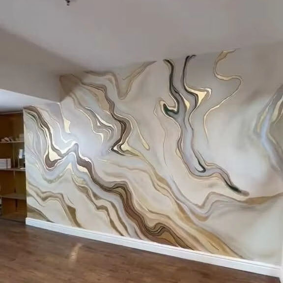 Romantische decoratieve PVC marmeren plaat Roze bloem UV marmeren wandpaneel Voor slaapkamerversiering