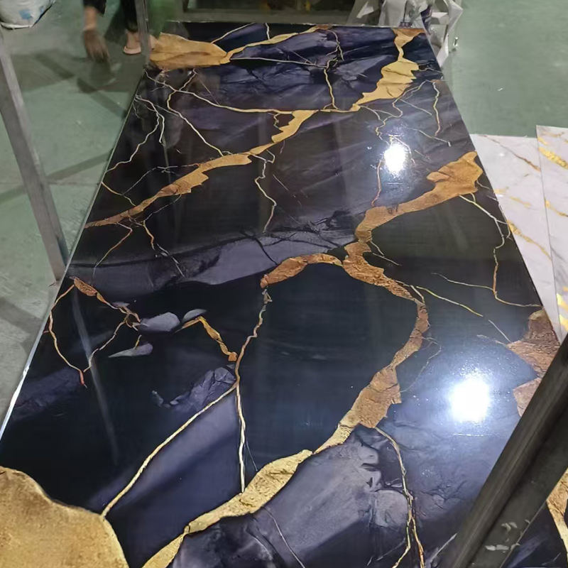 1220*2440mm Persoonlijke kleur UV-bord PVC marmeren plaat wandpaneel voor interieur wand decoratie