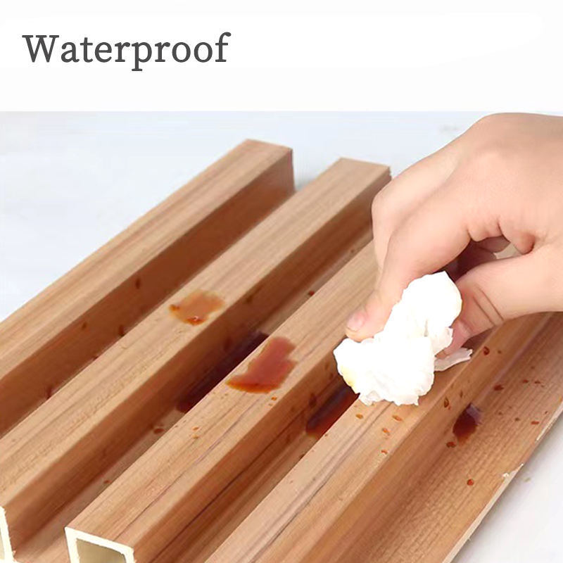 PVC WPC wandpaneel Houten graan gefluisterd paneel 3D-paneel voor decoratie