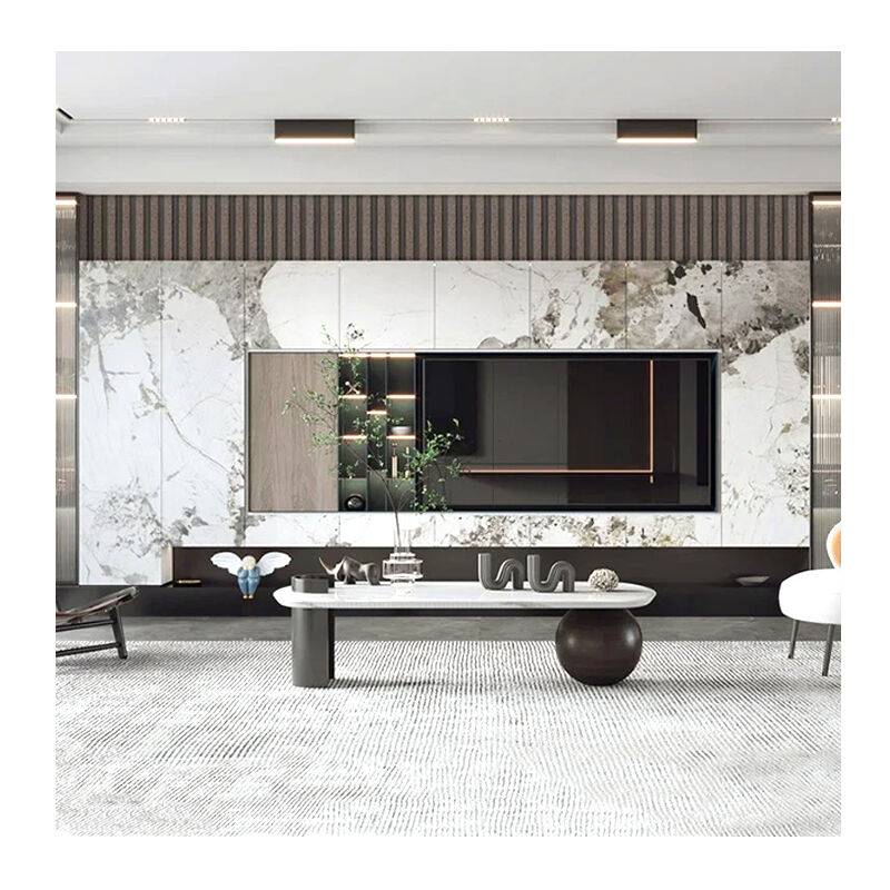 Groothandel Prijs 4X8 FT PVC Alternatief Marmeren Muurpaneel & Plaat Hoog Glanzend UV-bedekt Marmeren Plaat