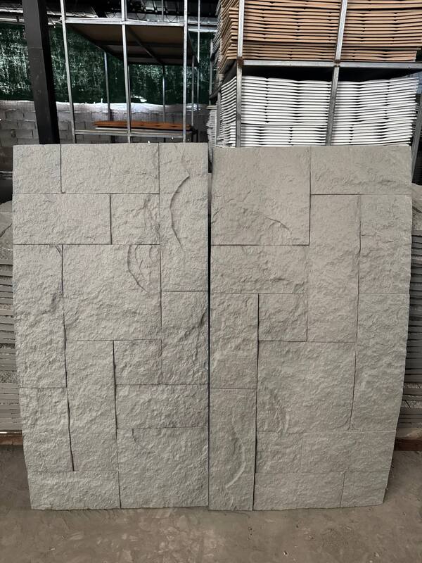 3D PU Stone Wall Cladding High Quality Waterproof Fireproof Indoor Hotel Villa Exterior Interior Decor Modern Style 1200*600mm