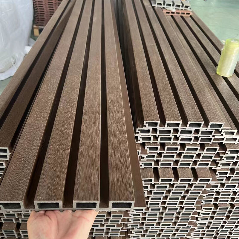 High Quality Water-Proof Outdoor Wpc Fluted Panel Decorative Wall Panel Composite Outdoor Wpc Panel