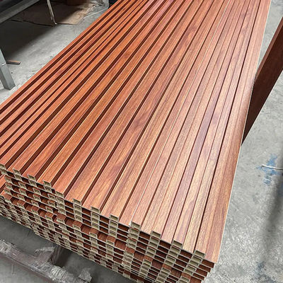 Holle binnenkant hout plastic composiet wand bekleding WPC wandpaneel