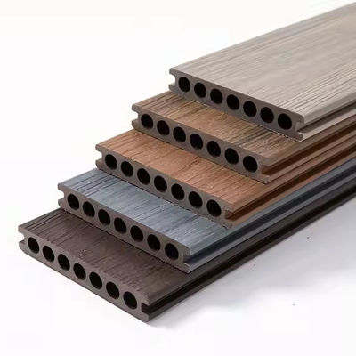 Hot Sale Custom Hollow WPC Co-extrusion Decking Floor Outdoor Garden Decking Panels met accessoires