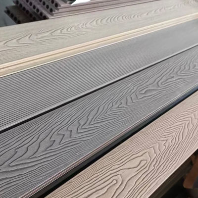 WPC-dekplaat Waterdicht Hout Plastic Composite Flooring Material Teak en PVC Vierkante buitenste tegels