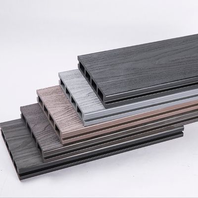 Custom Interlock Wpc outdoor Decking 3D embossing houtkorrel Composite decking board China Hout Plastic textuur vloer