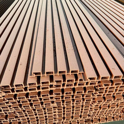 Waterdichte wandbekleding WPC Buitencomposite wandpaneel PVC Houten wandpaneel Buitencoextrudeerde vloeiende bekleding