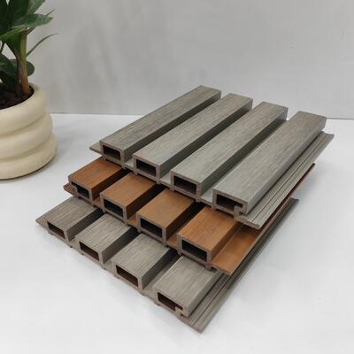 WPC Modern Geometrisch Patroon Waterdicht Buitenwandpaneel Composite Buitenbekleding 5+ Jaar Garantie Grafische oplossing