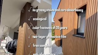 Moderne WPC-wandbekleding voor buitenruimtes